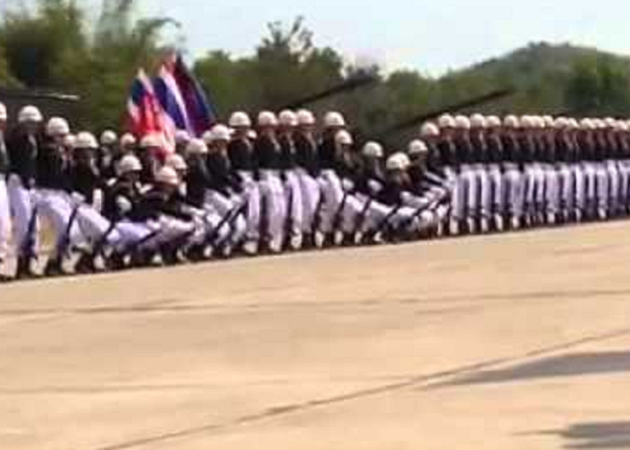 Watch The Royal Thai Navy Domino Style Parade