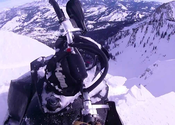 This Lucky Guy Almost Falls Off A Snowy Cliff