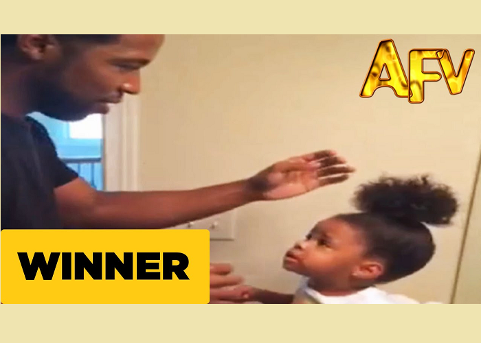 This Little Girl's Hair Is Just Too Strong For Dad's Best Efforts