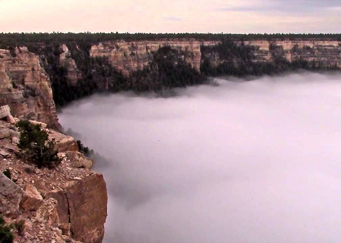See This Total Cloud Inversion Filling Grand Canyon