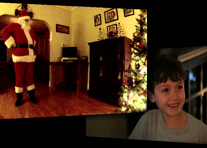 Watch The Boy's Reaction While Seeing Santa Claus Caught On Camera