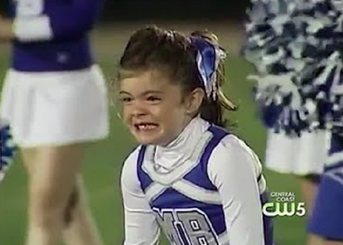 The Dad Surprises His 7-Year-Old Daughter At A Local High School Football Game