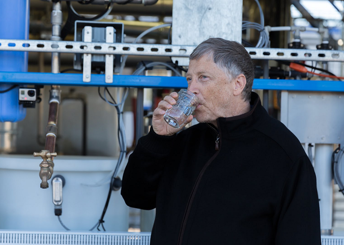 See Bill Gates As He Drinks Water Made From Human Waste