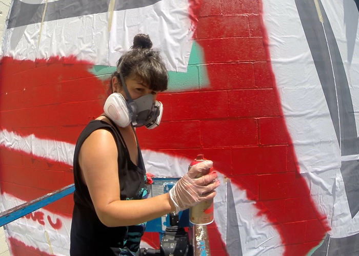 Watch This Graffiti Street Artist As She Creates An Awesome Mural Project