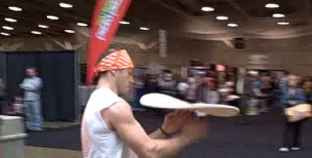 Look At This Guy As The World's Greatest Pizza Dough Twirler
