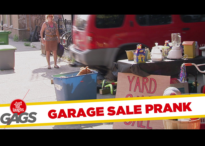 Watch The Huge Car Destroy Garage Sale Prank
