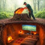 Watch a Hidden Tree Stump Become an Incredible Forest Shelter Watch a Hidden Tree Stump Become an Incredible Forest Shelter